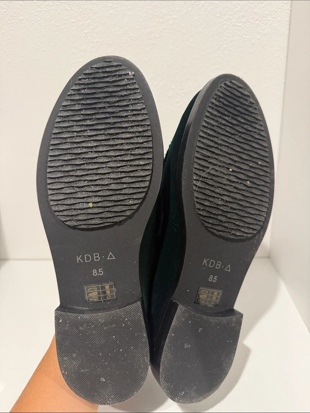 Kelsi Dagger Emerald Velvet Penny Loafers